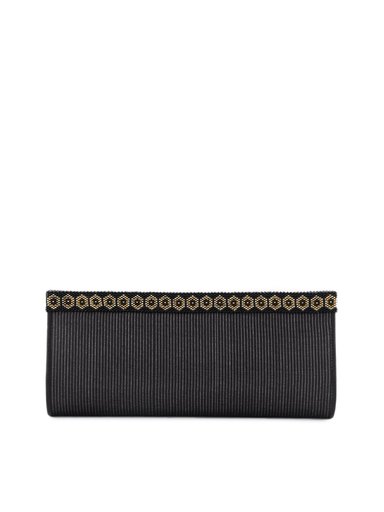 Fabindia Women Black Silk Clutch