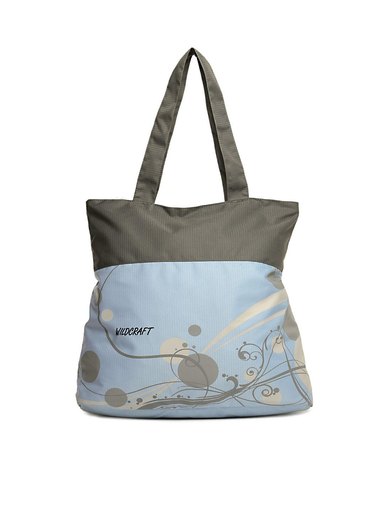 Wildcraft Blue & Grey Printed Tote Bag