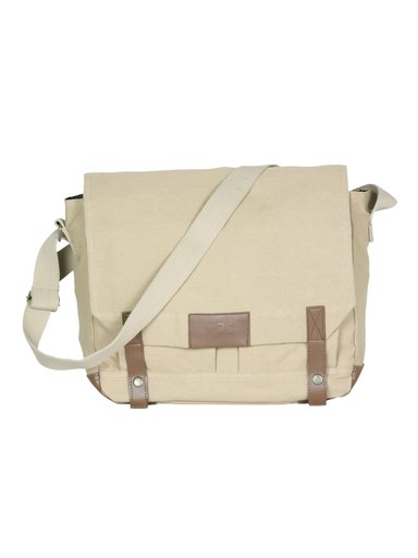 Wrangler Men Light Khaki Canvas Messenger Bag