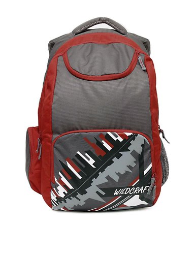 Wildcraft Unisex Grey & Red Backpack