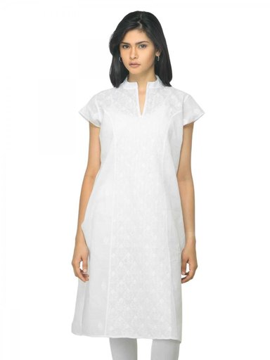Fabindia Women White Chikankari Kurta