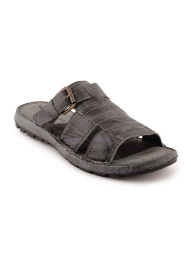 Red Tape Men Black Sandals