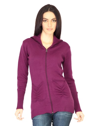 Jealous 21 Women Solid Pink Sweaters