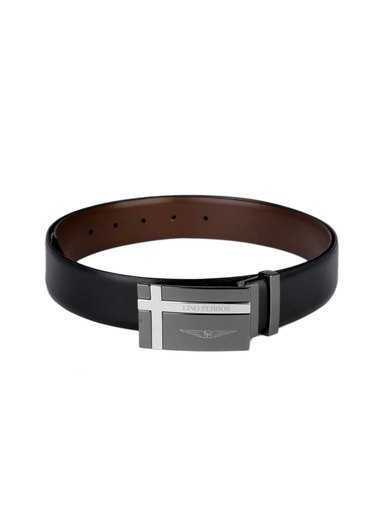 Lino Perros Men Black Leather Belt