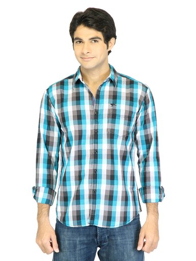 Highlander Men Check Blue Shirt