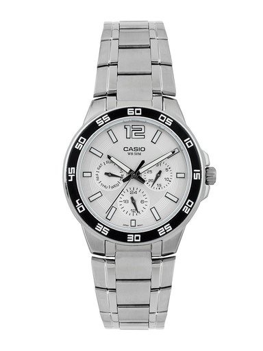 Casio Enticer Men Silver Analogue Multi-Dial Watch MTP-1300D-7A1VDF(A484)