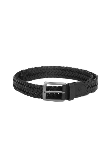 French Connection Men Black Leather Belt