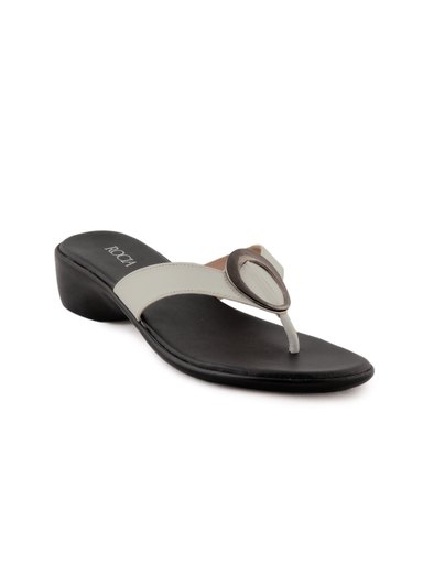 Rocia Women White & Black Flats
